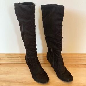 Black Suede Boots, Size: 6.5